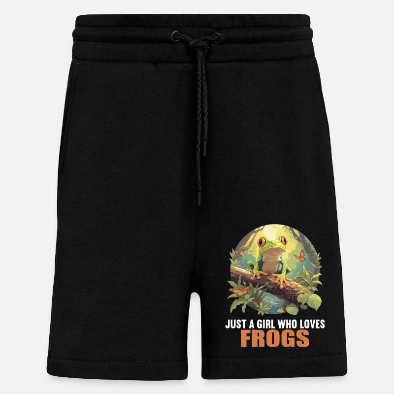 Frog Frogs - Shorts - made by SPREAD - SOLID BLACK