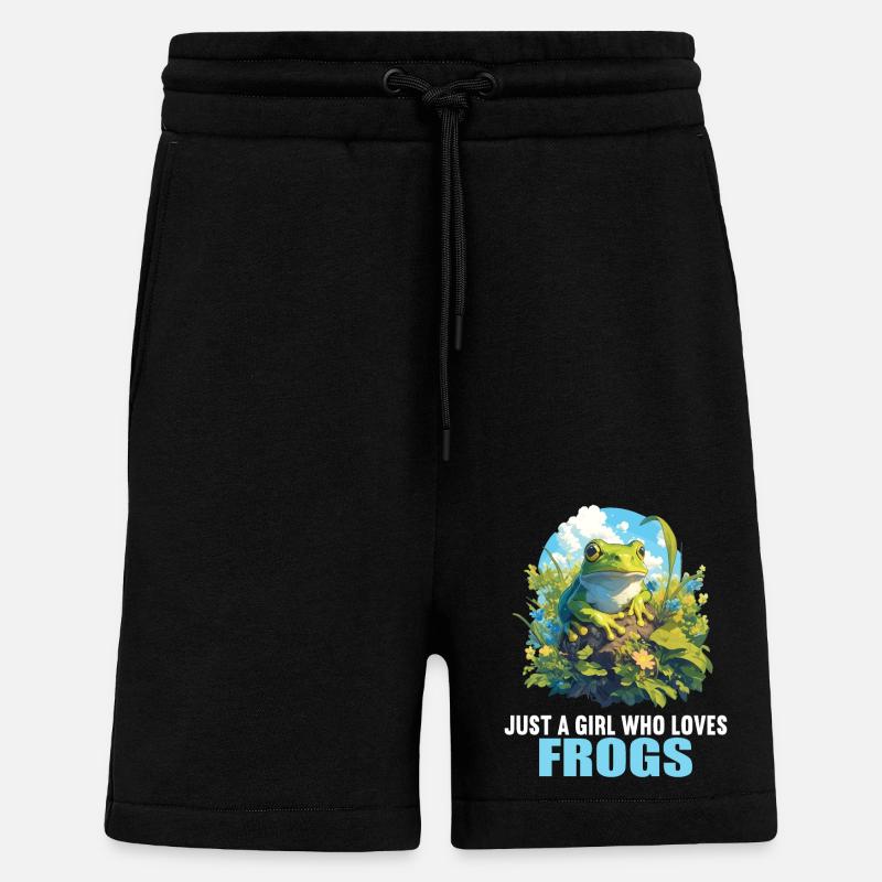Frog Frogs - Shorts - made by SPREAD - SOLID BLACK