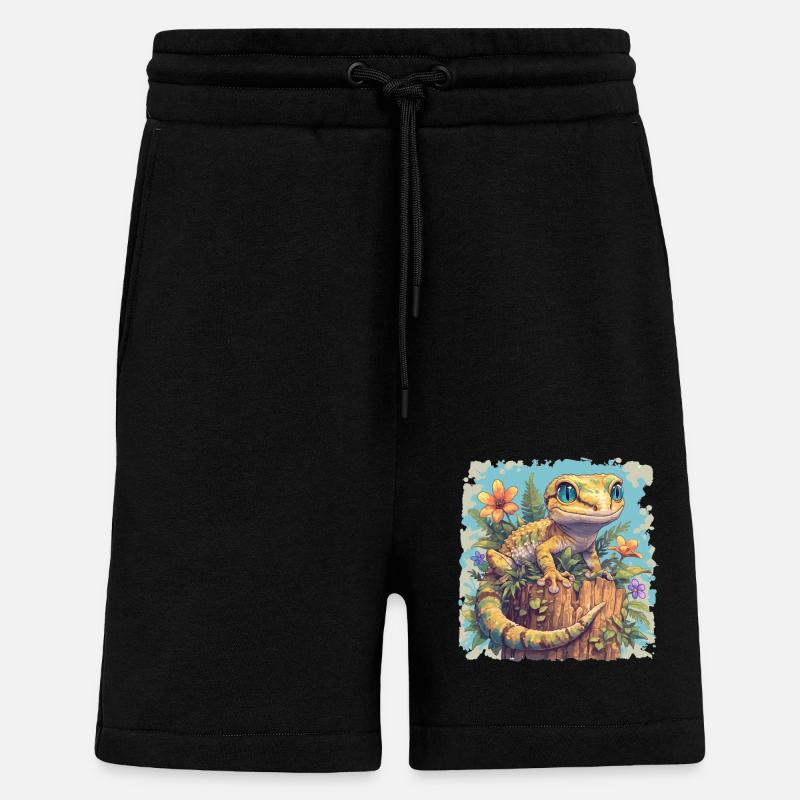 Geckos Geckos - Short bio décontracté fabriqué en UE - SOLID BLACK