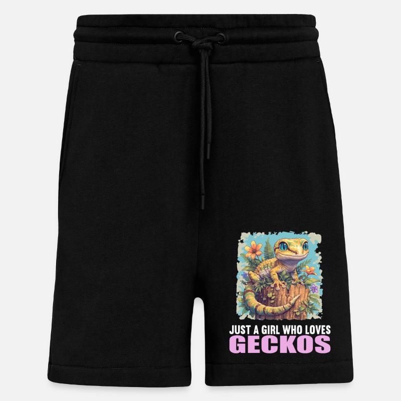 Geckos Geckos - Short bio décontracté fabriqué en UE - SOLID BLACK