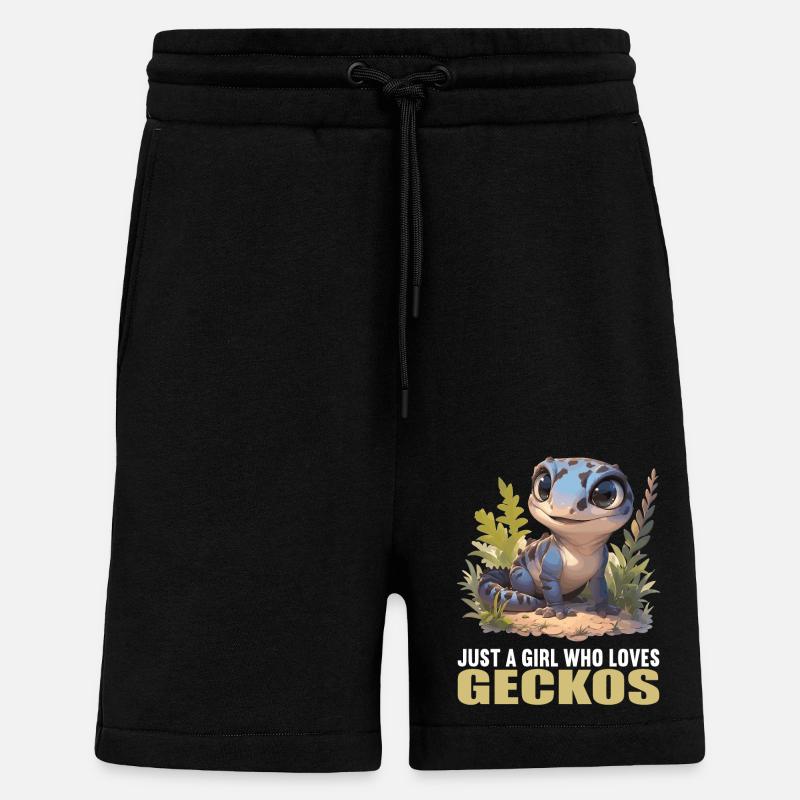 Geckos Geckos - Short bio décontracté fabriqué en UE - SOLID BLACK