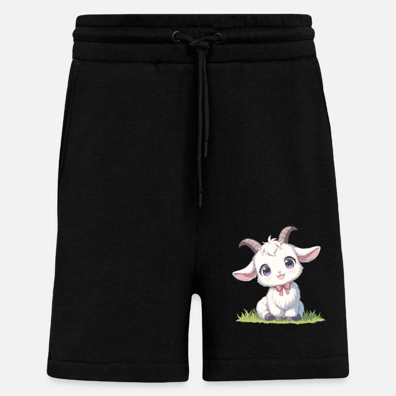 goats goat - Shorts - made by SPREAD - SOLID BLACK
