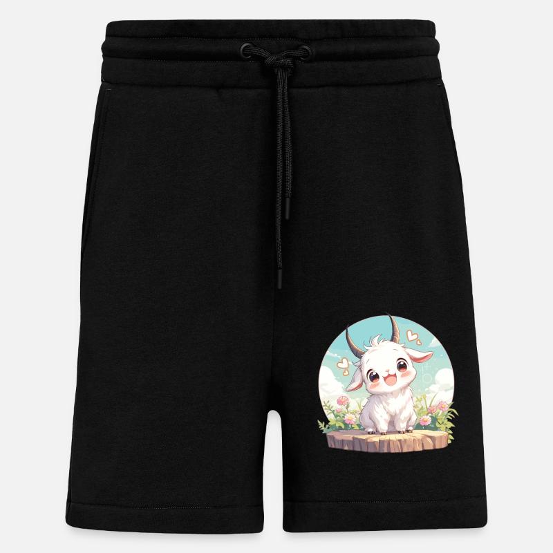 goats goat - Shorts - made by SPREAD - SOLID BLACK