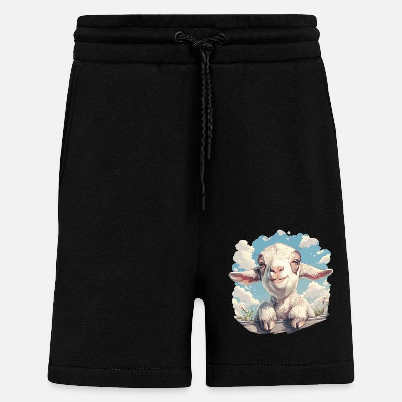 goats goat - Shorts - made by SPREAD - SOLID BLACK