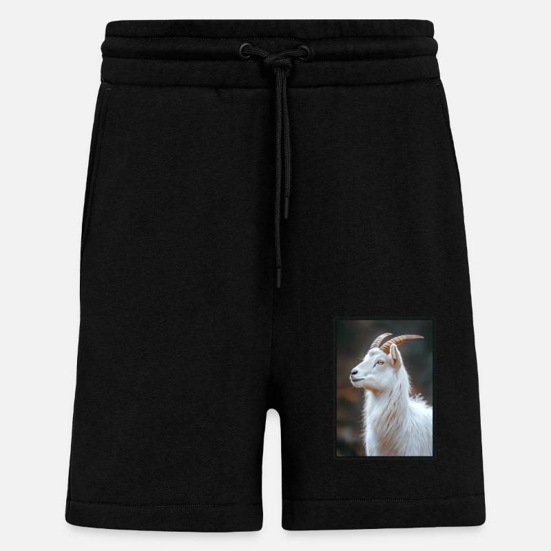 Chèvres chèvre - Short bio décontracté fabriqué en UE - SOLID BLACK