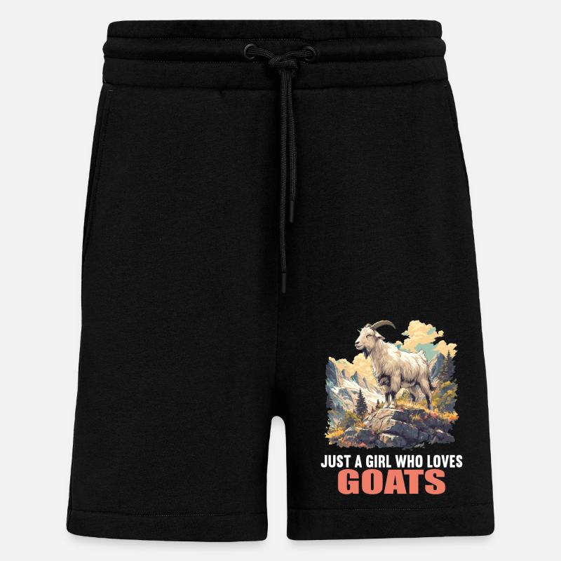 goats goat - Shorts - made by SPREAD - SOLID BLACK