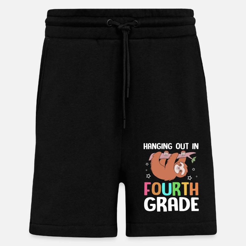 4e année - Short bio décontracté fabriqué en UE - SOLID BLACK