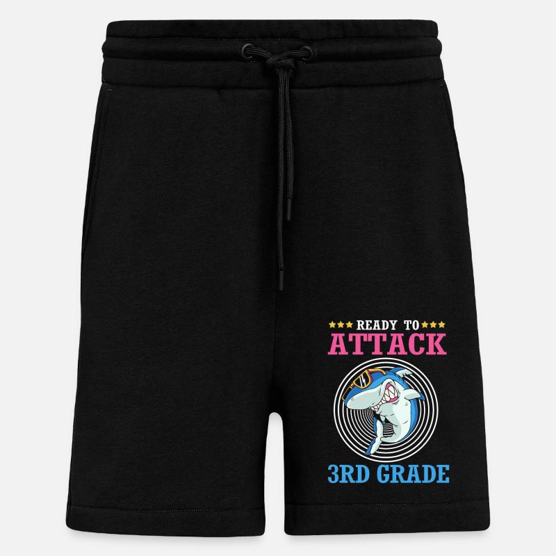 3ème année - Short bio décontracté fabriqué en UE - SOLID BLACK
