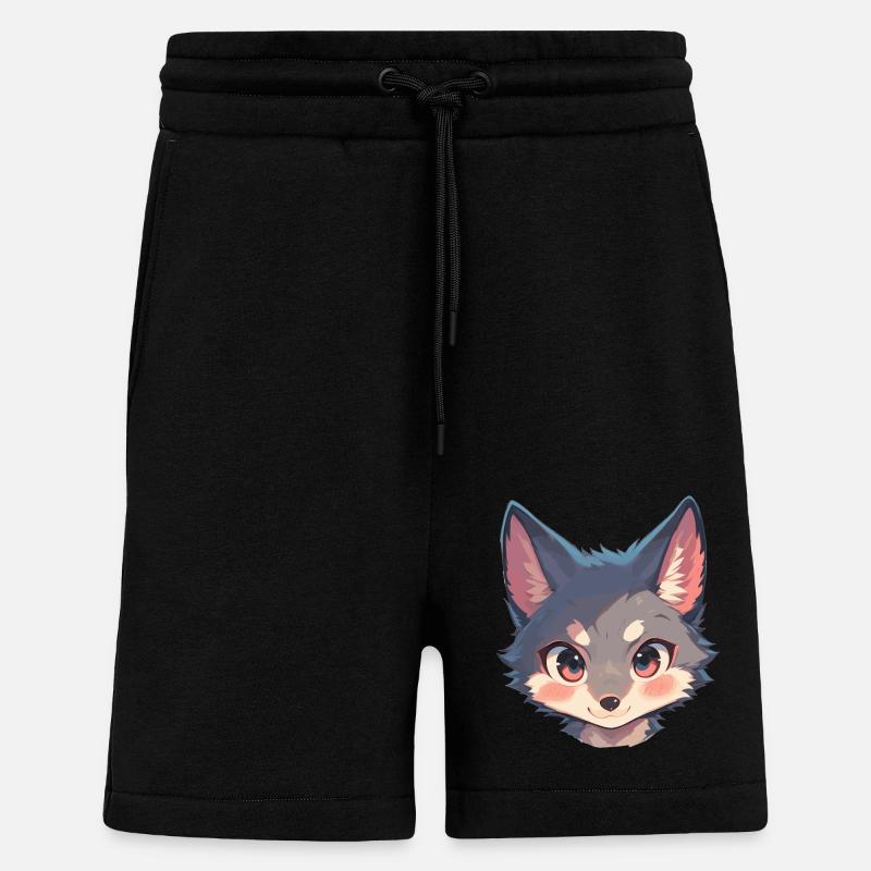 Renards gris Renard gris - Short bio décontracté fabriqué en UE - SOLID BLACK