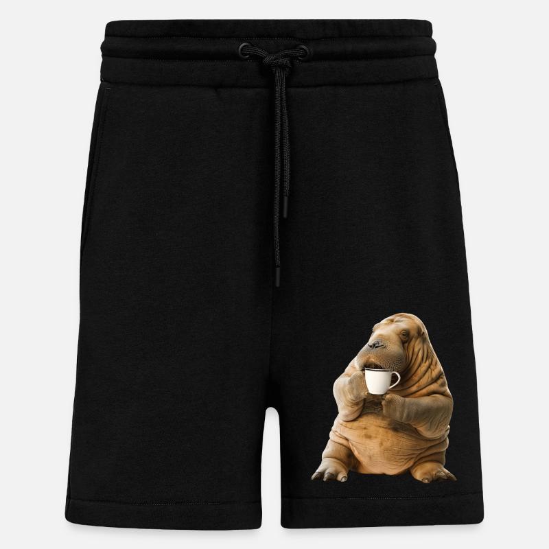 Walross Kaffee - Shorts - made by SPREAD - SOLID BLACK