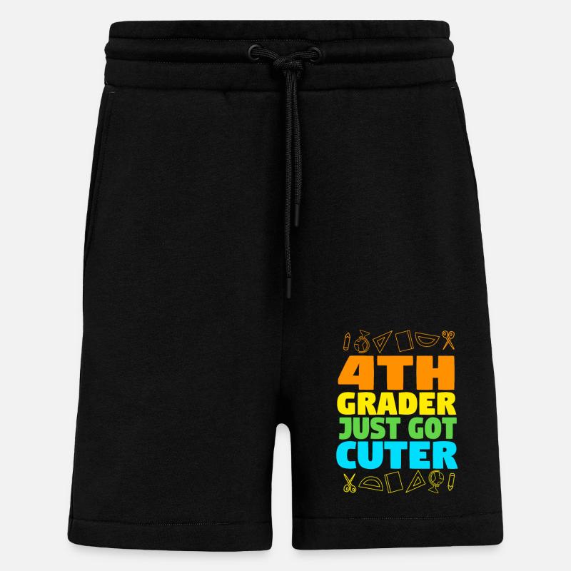 4e année - Short bio décontracté fabriqué en UE - SOLID BLACK