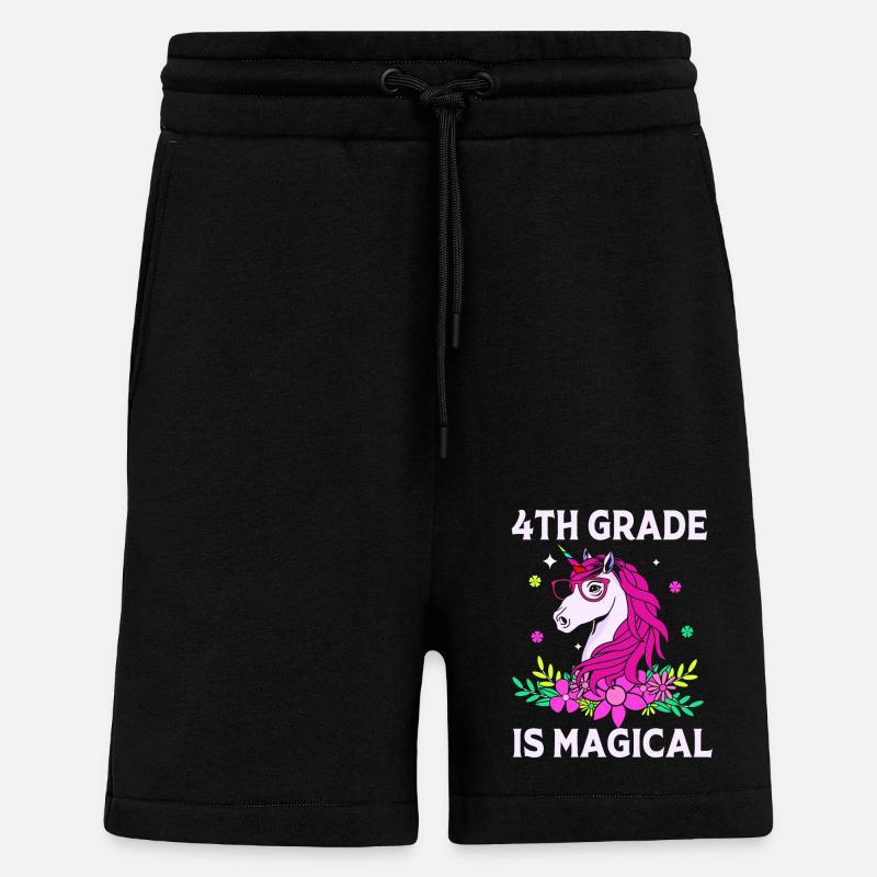 4e année - Short bio décontracté fabriqué en UE - SOLID BLACK