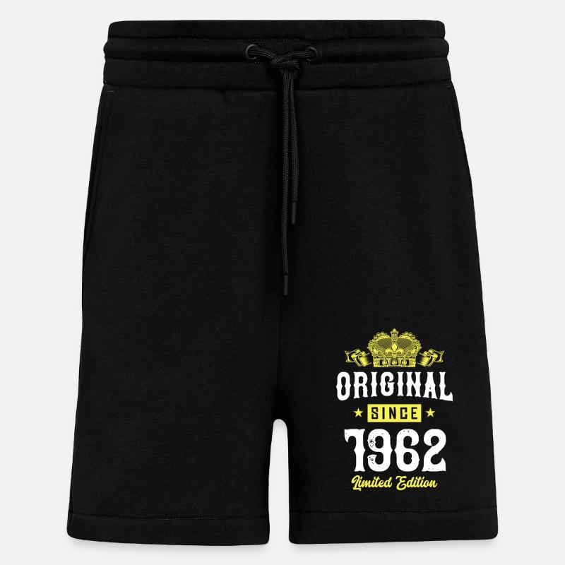 1962 Édition limitée - Short bio décontracté fabriqué en UE - SOLID BLACK