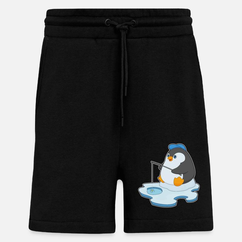 Pingouin Pêcheur Ange Pêche - Short bio décontracté fabriqué en UE - SOLID BLACK