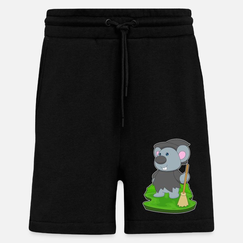 Mouse Halloween Witch - Shorts - made by SPREAD - SOLID BLACK