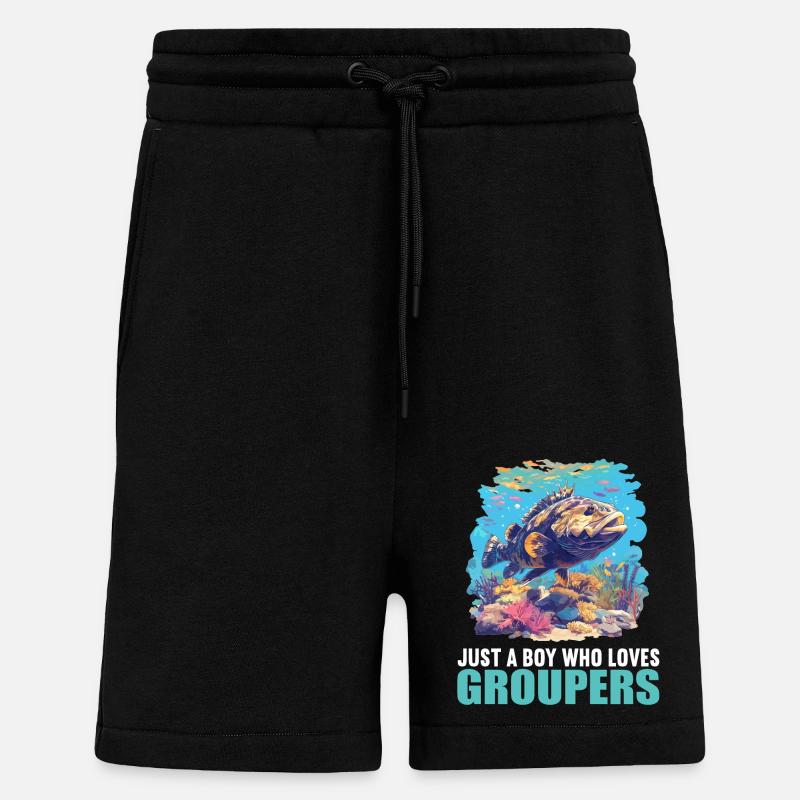 Zackenbarsche Zackenbarsch - Shorts - made by SPREAD - SOLID BLACK