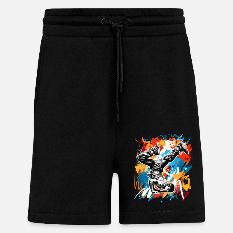Breakdance - Short bio décontracté fabriqué en UE - SOLID BLACK