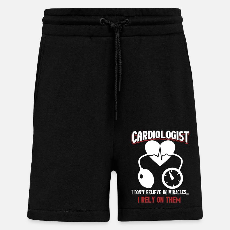 Cardiologist Rely On Miracles - Shorts - made by SPREAD - SOLID BLACK