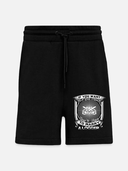 Logger Marry A Logger - Shorts - made by SPREAD - SOLID BLACK