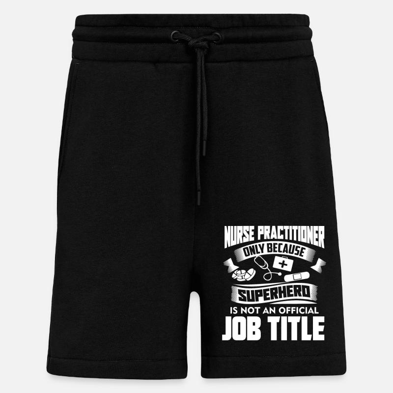 Nurse Practitioner Job Title - Shorts - made by SPREAD - SOLID BLACK