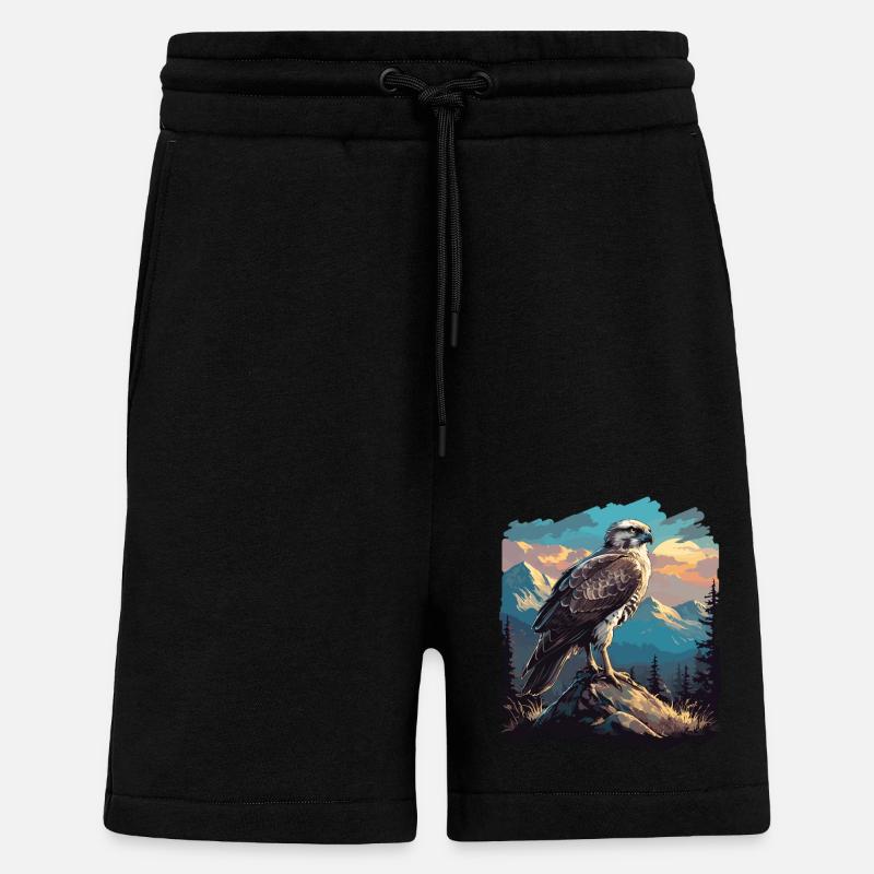 Faucon Faucon - Short bio décontracté fabriqué en UE - SOLID BLACK
