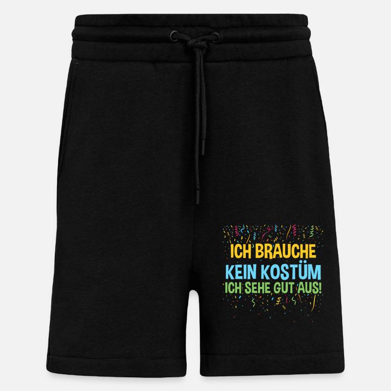 Costume de carnaval Carnaval - Short bio décontracté fabriqué en UE - SOLID BLACK
