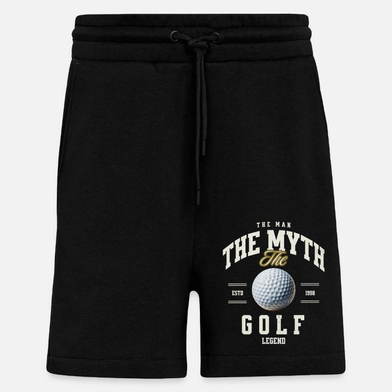 Golfe - Short bio décontracté fabriqué en UE - SOLID BLACK