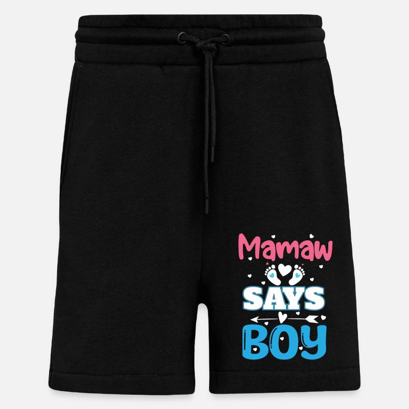 SAYS BOY - Shorts - made by SPREAD - SOLID BLACK