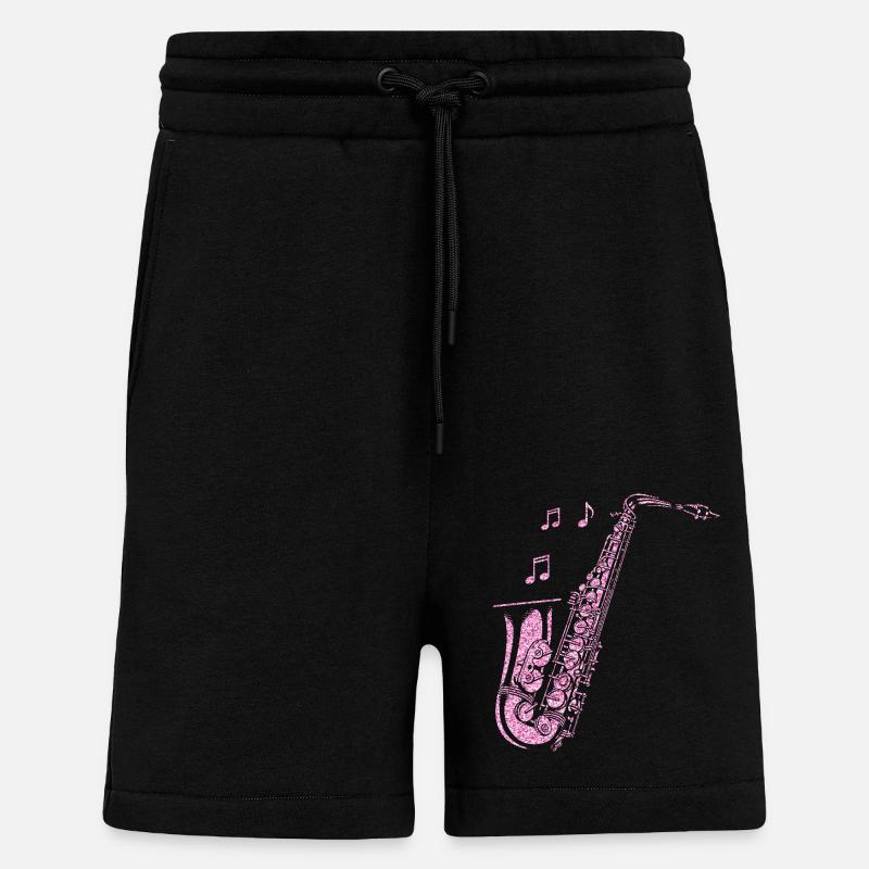Saxophone Diamants - Short bio décontracté fabriqué en UE - SOLID BLACK