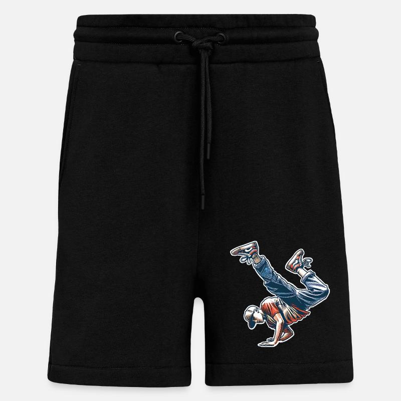 Breakdance - Short bio décontracté fabriqué en UE - SOLID BLACK