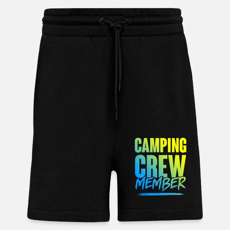 Équipe de camping - Short bio décontracté fabriqué en UE - SOLID BLACK
