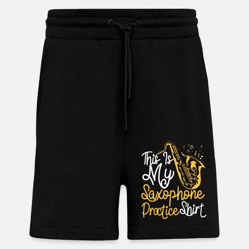 Saxophone C’est mon saxophone - Short bio décontracté fabriqué en UE - SOLID BLACK