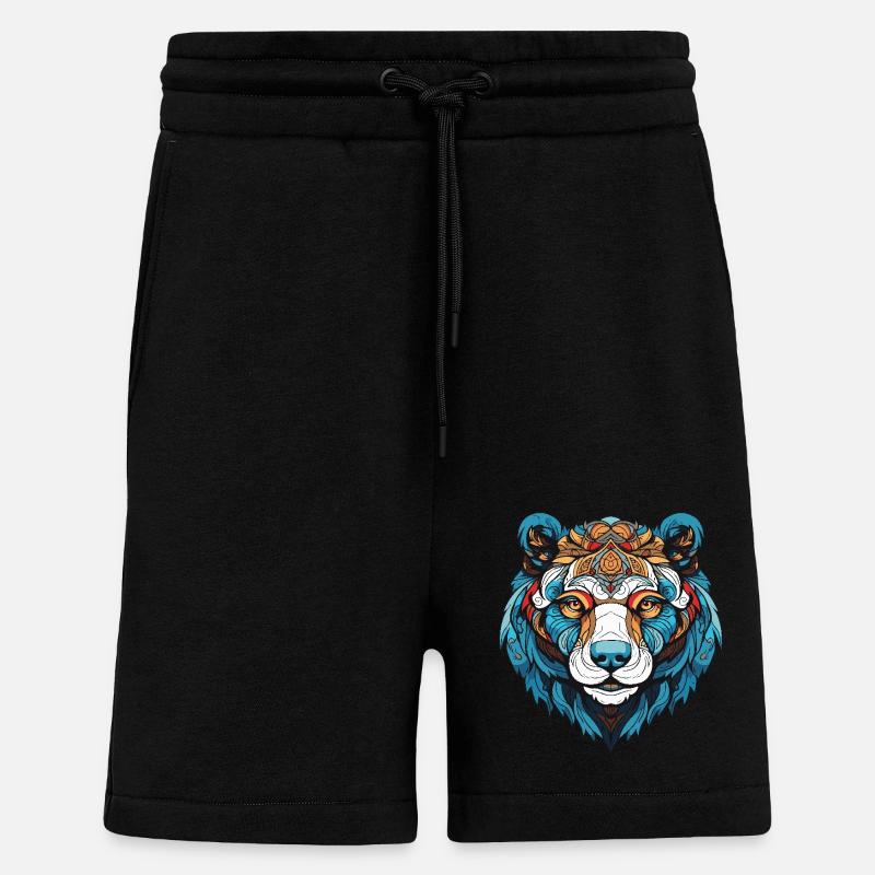 Eisbär Kopf Polar bär - Shorts - made by SPREAD - SOLID BLACK