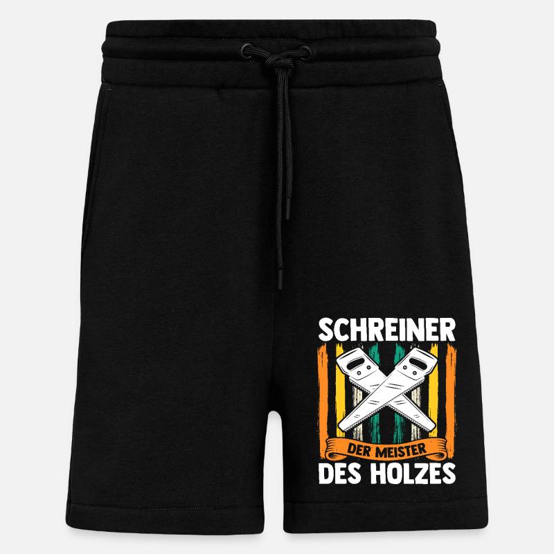 Charpentier, Charpentier, Charpentier - Short bio décontracté fabriqué en UE - SOLID BLACK