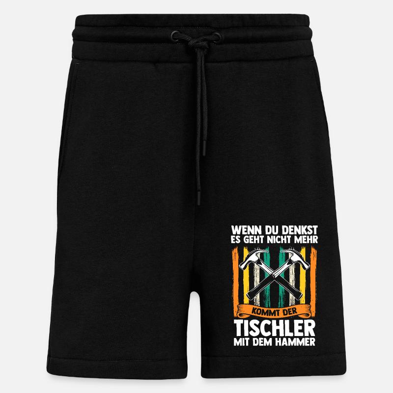 Charpentier, Charpentier, Charpentier - Short bio décontracté fabriqué en UE - SOLID BLACK