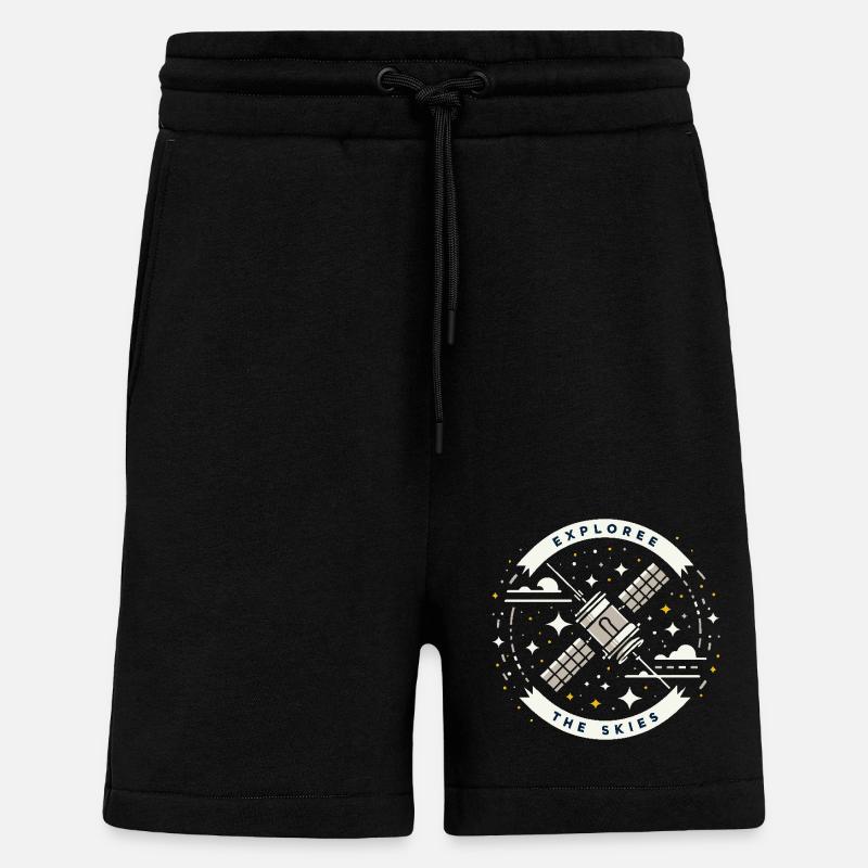 ERKUNDEN SIE DIE LÜFTE - Shorts - made by SPREAD - SOLID BLACK