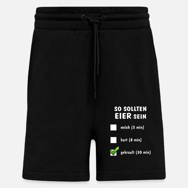 SO SOLLTEN EIER SEIN - Shorts - made by SPREAD - SOLID BLACK
