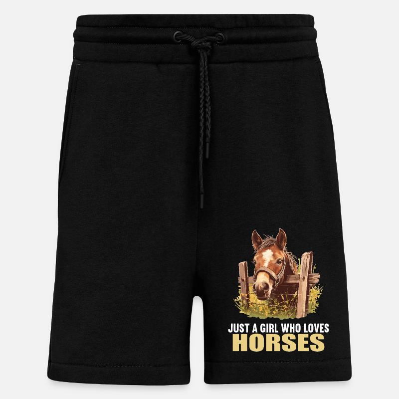 Pferde Pferd - Shorts - made by SPREAD - SOLID BLACK
