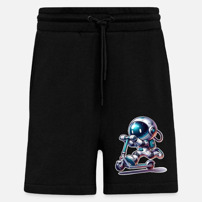 E-Scooter E-Roller Astronaut Scooter - Short bio décontracté fabriqué en UE - SOLID BLACK
