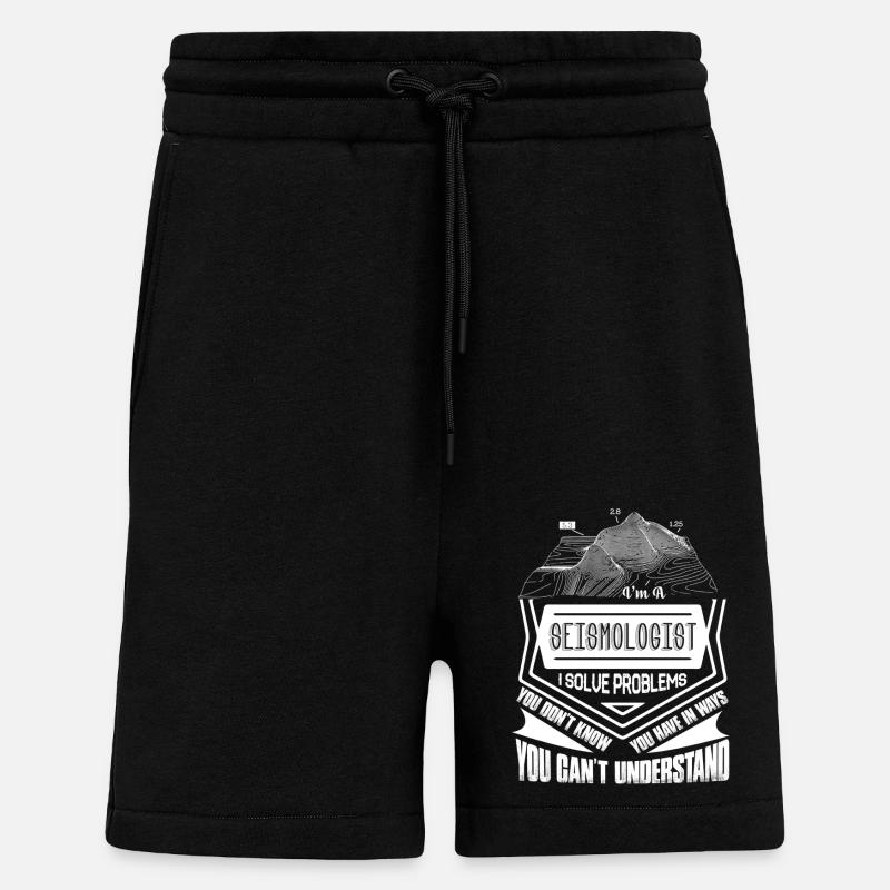 Seismologist I Solve Problems - Shorts - made by SPREAD - SOLID BLACK