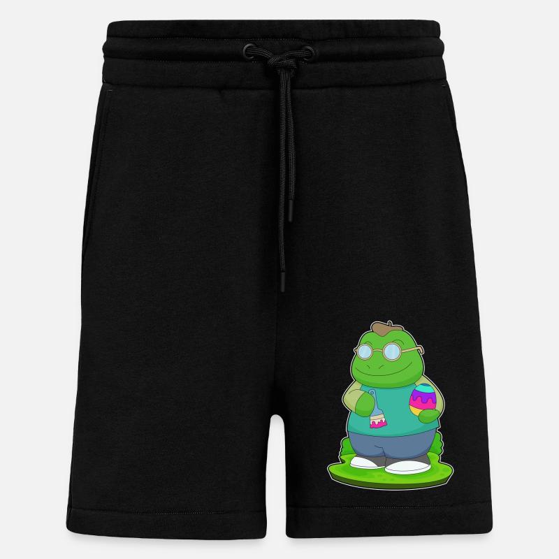 Frog Easter Painter - Shorts - made by SPREAD - SOLID BLACK