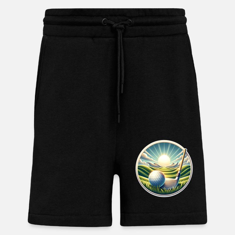 Golfe - Short bio décontracté fabriqué en UE - SOLID BLACK