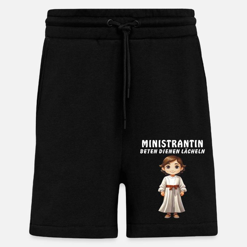 ALTAR SERVER PRAYING SERVING SMILE - Shorts - made by SPREAD - SOLID BLACK