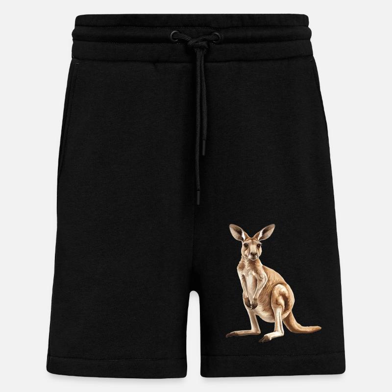 Kangaroos Kangaroo - Shorts - made by SPREAD - SOLID BLACK