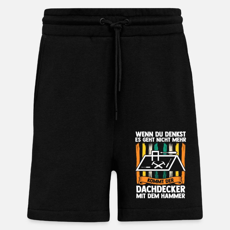 Dachdeckermeister Dachdecker - Shorts - made by SPREAD - SOLID BLACK