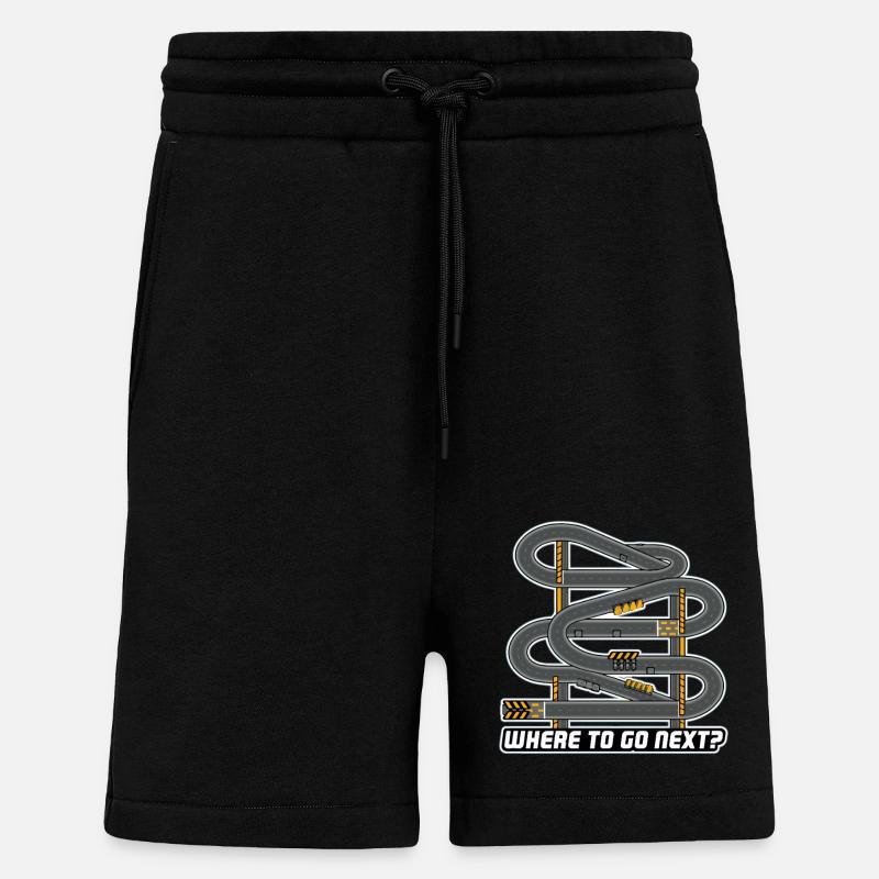 OÙ ALLER ENSUITE - Short bio décontracté fabriqué en UE - SOLID BLACK