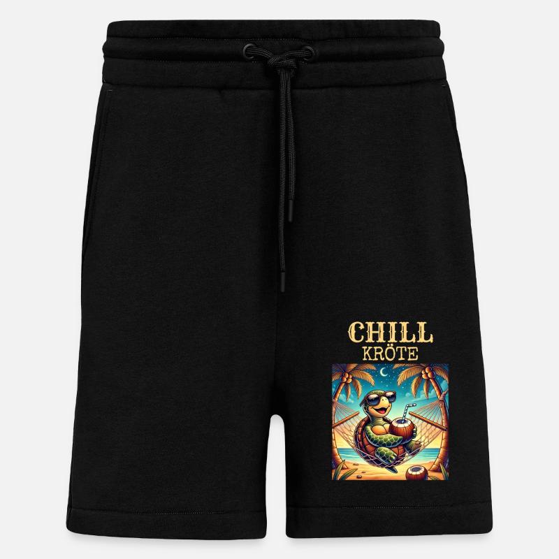 CHILL Crapaud - Short bio décontracté fabriqué en UE - SOLID BLACK