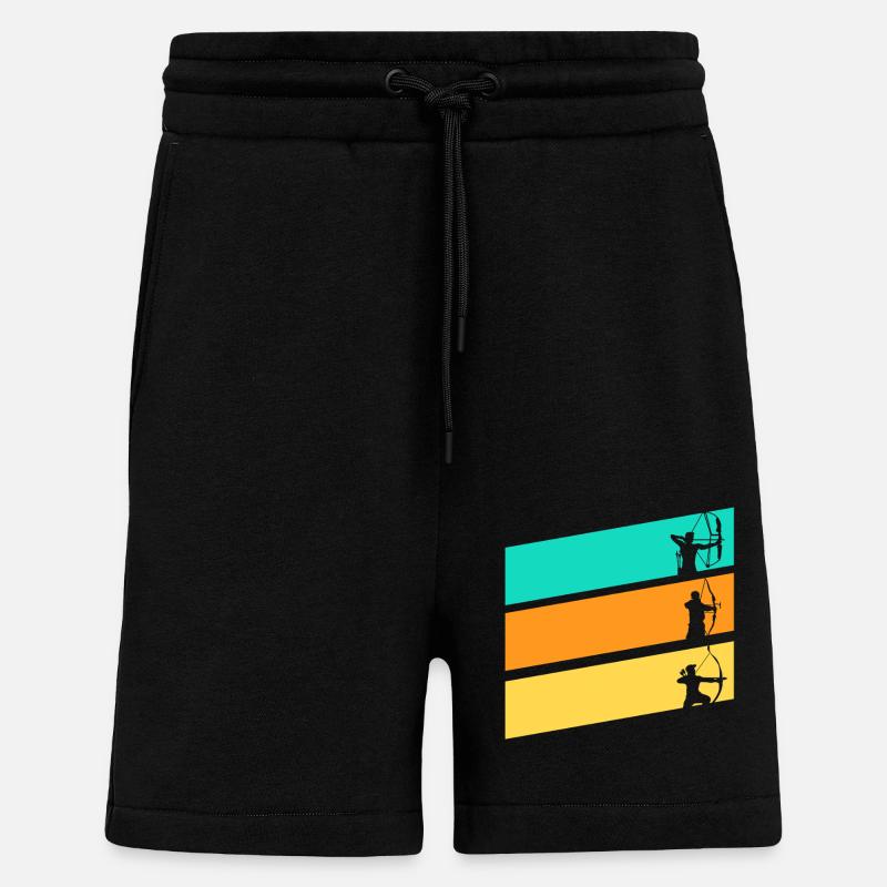 Archer Tir à l’arc - Short bio décontracté fabriqué en UE - SOLID BLACK