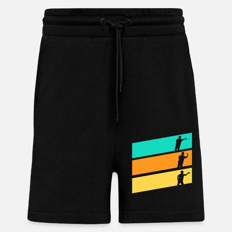 Joueur de fléchettes Fléchettes - Short bio décontracté fabriqué en UE - SOLID BLACK