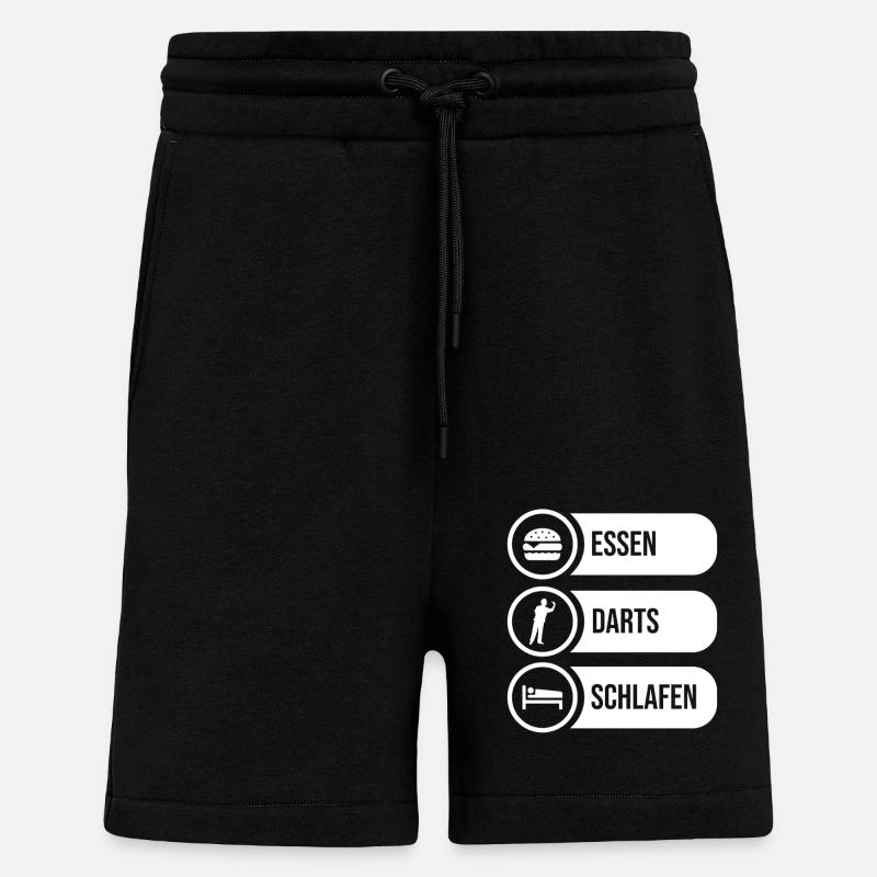 Darts player Darts - Shorts - made by SPREAD - SOLID BLACK